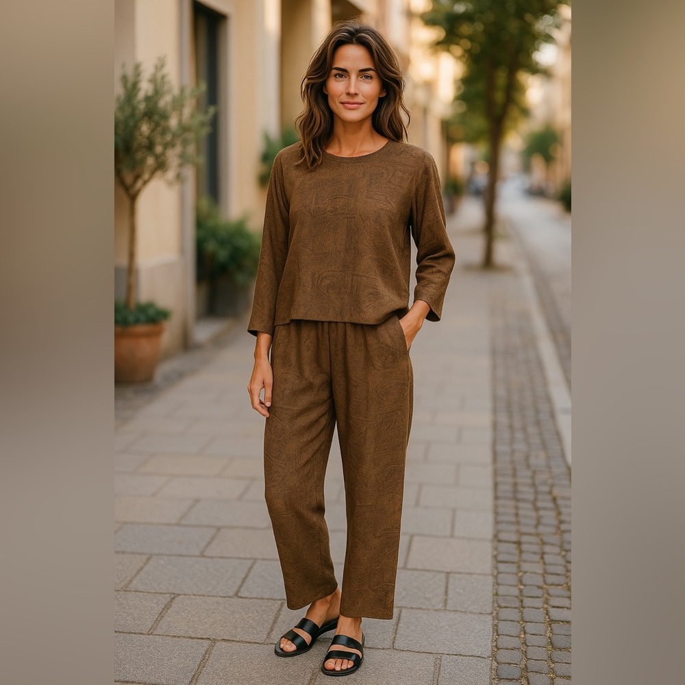 {VINTAGE} beautiful TANAMI two piece set pants/top